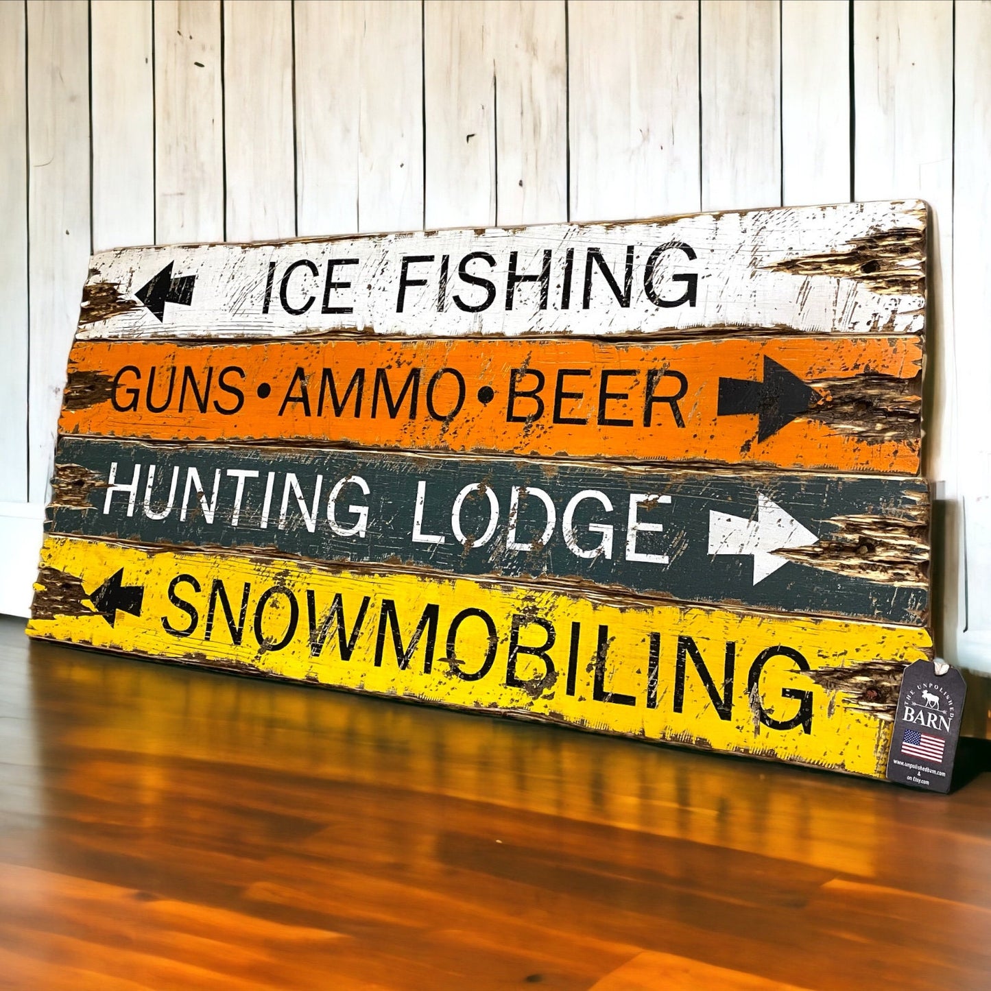 hunting and fishing sign set