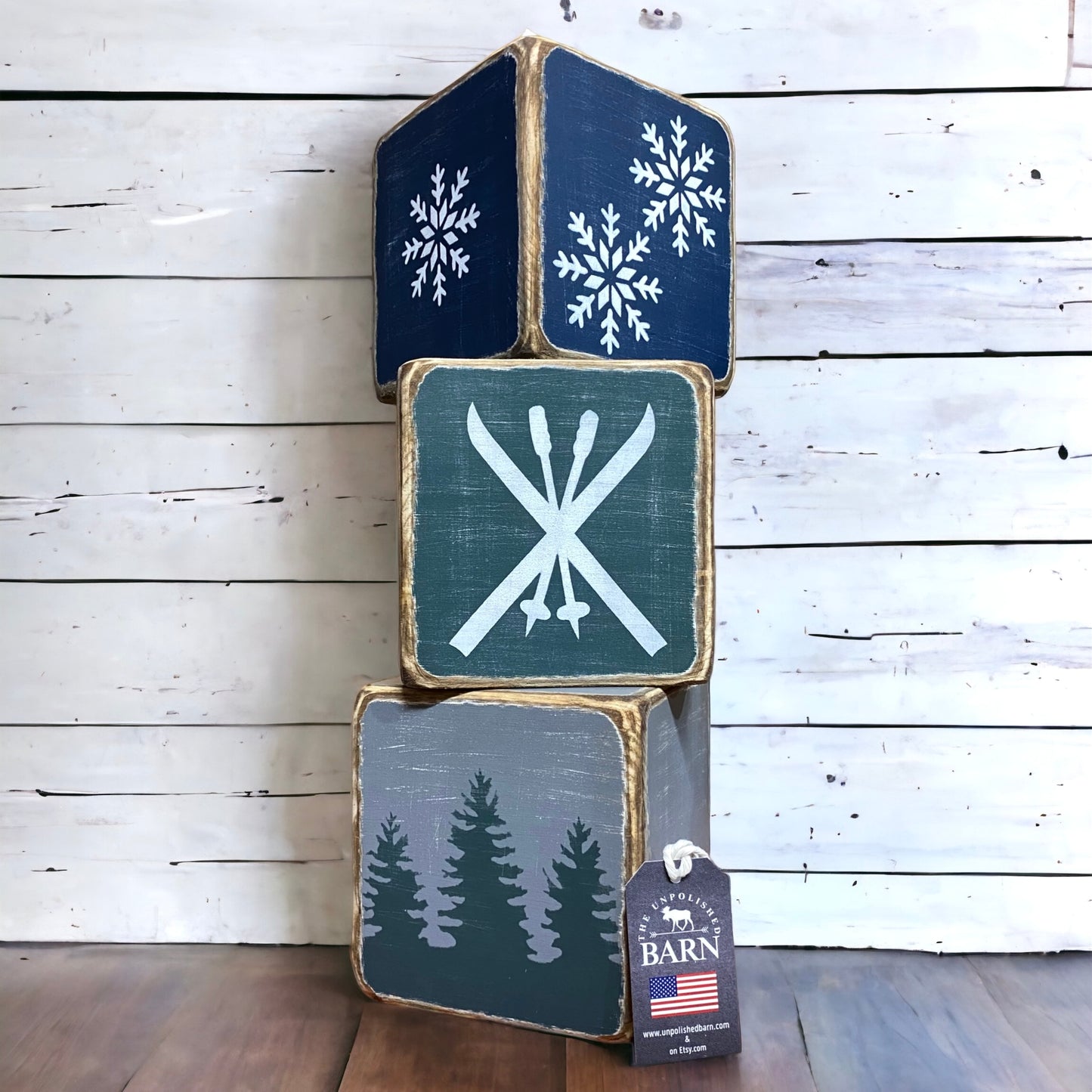 Pine Tree Forest Rustic Tissue Box Cover