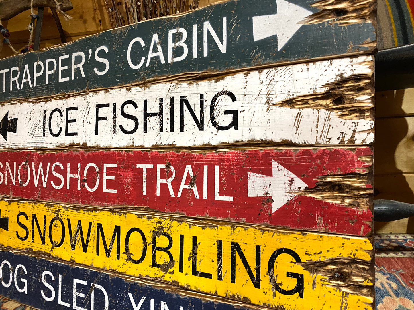 Hunting Dog Sled Cabin Signs