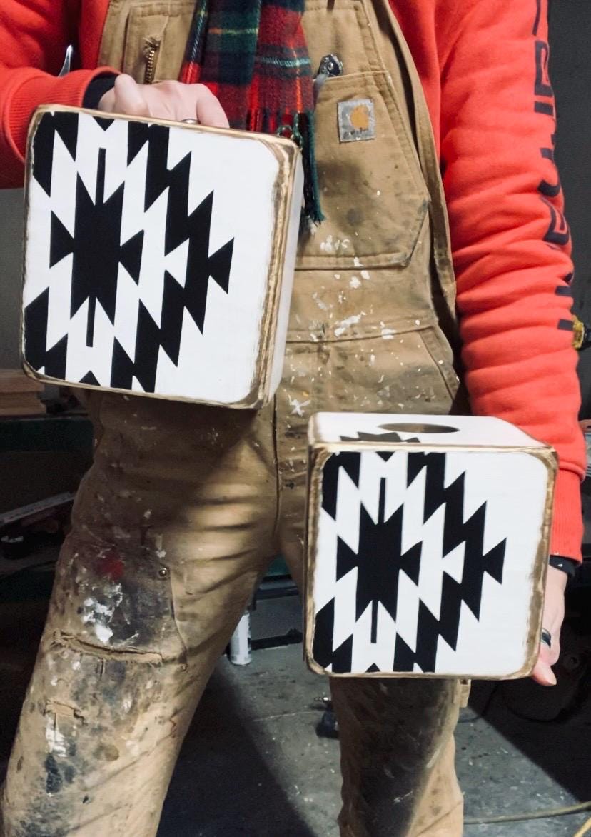 Western Aztec Tissue Box Cover
