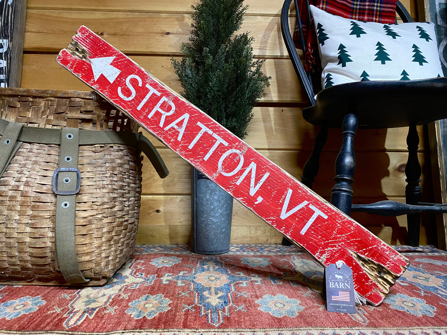 Stratton Vermont Wood Sign