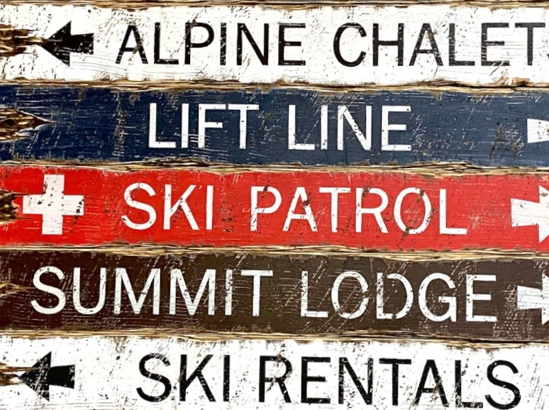Ski Resort Trail Signs
