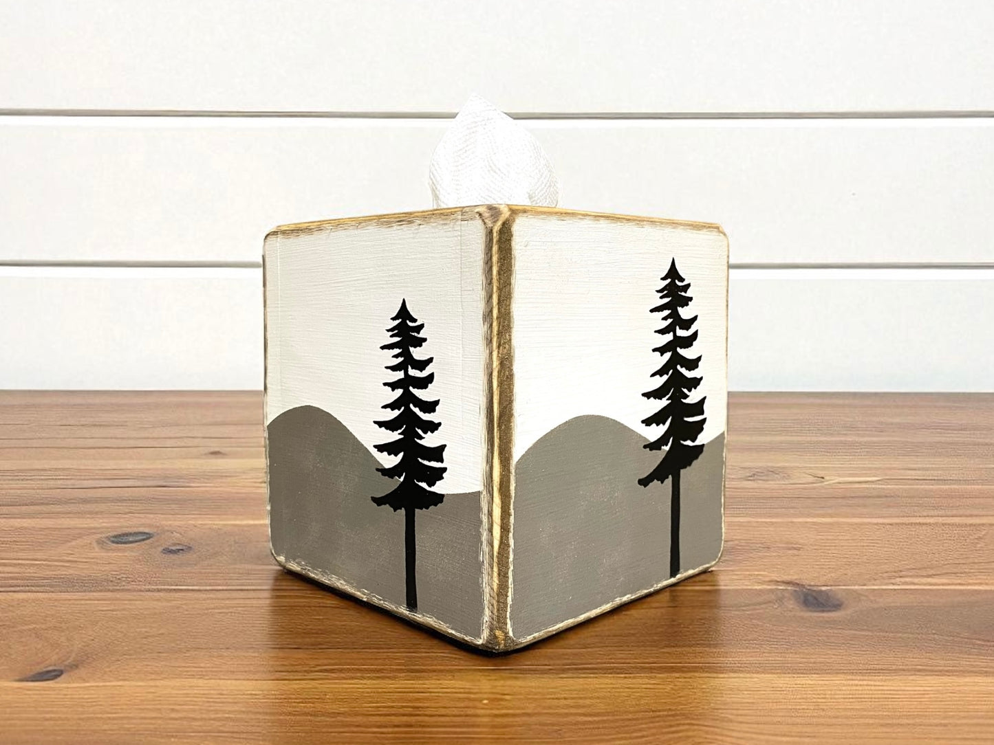 Maine Woodland Forest Tissue Box Cover