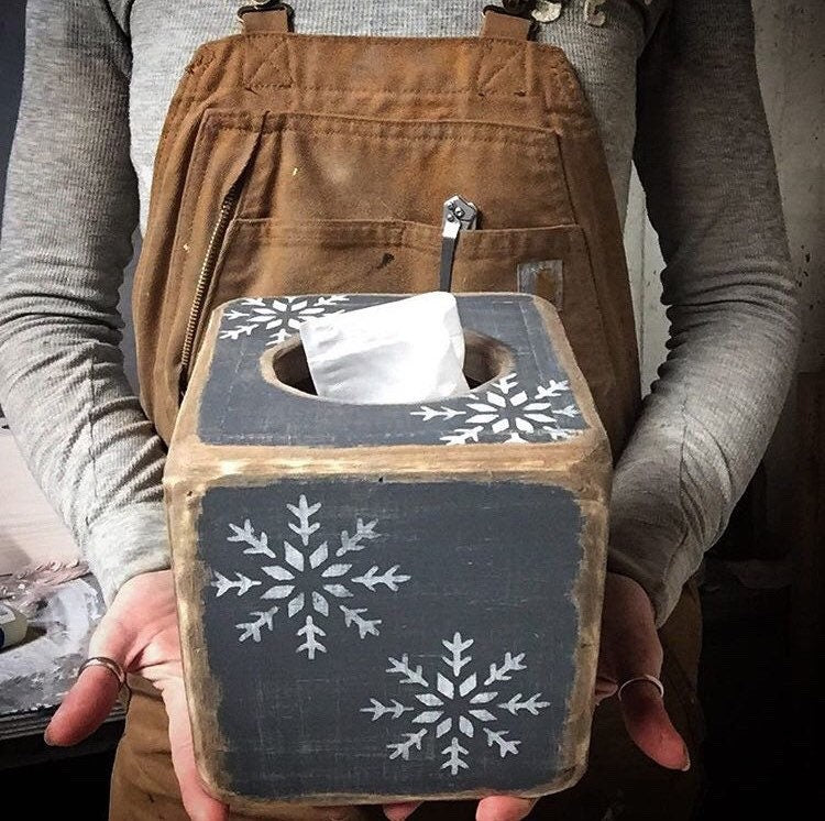 Winter Snowflake Tissue Box Cover