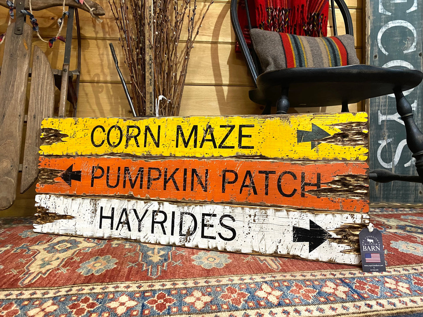 Pumpkin Patch Wood Fall Sign Set