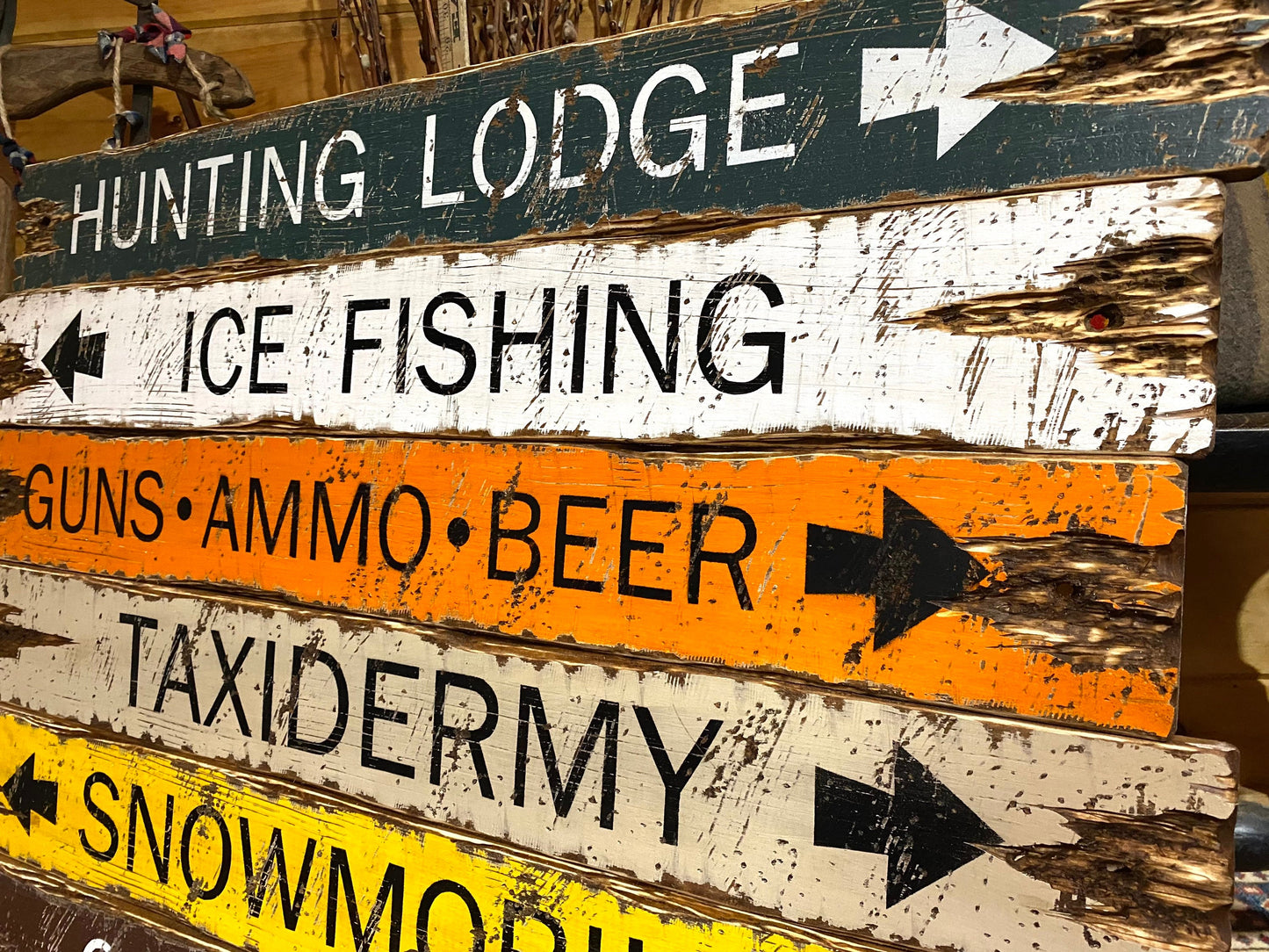 Hunting Lodge & Ice Fishing Cabin Signs