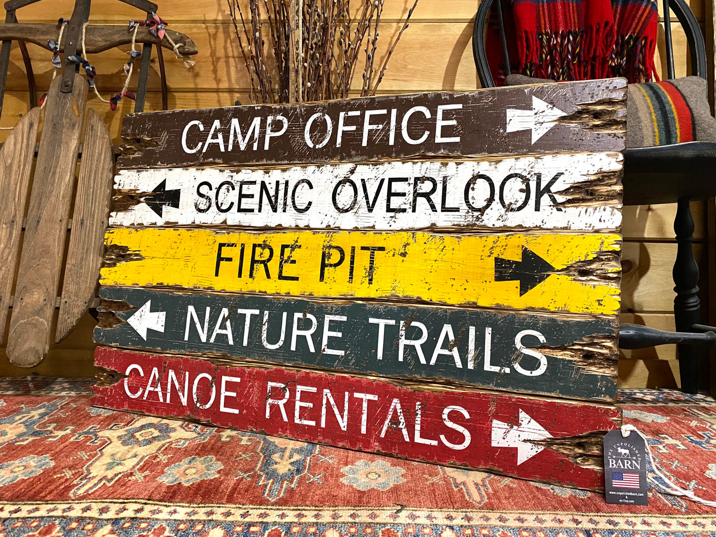 rustic cabin decor sign set