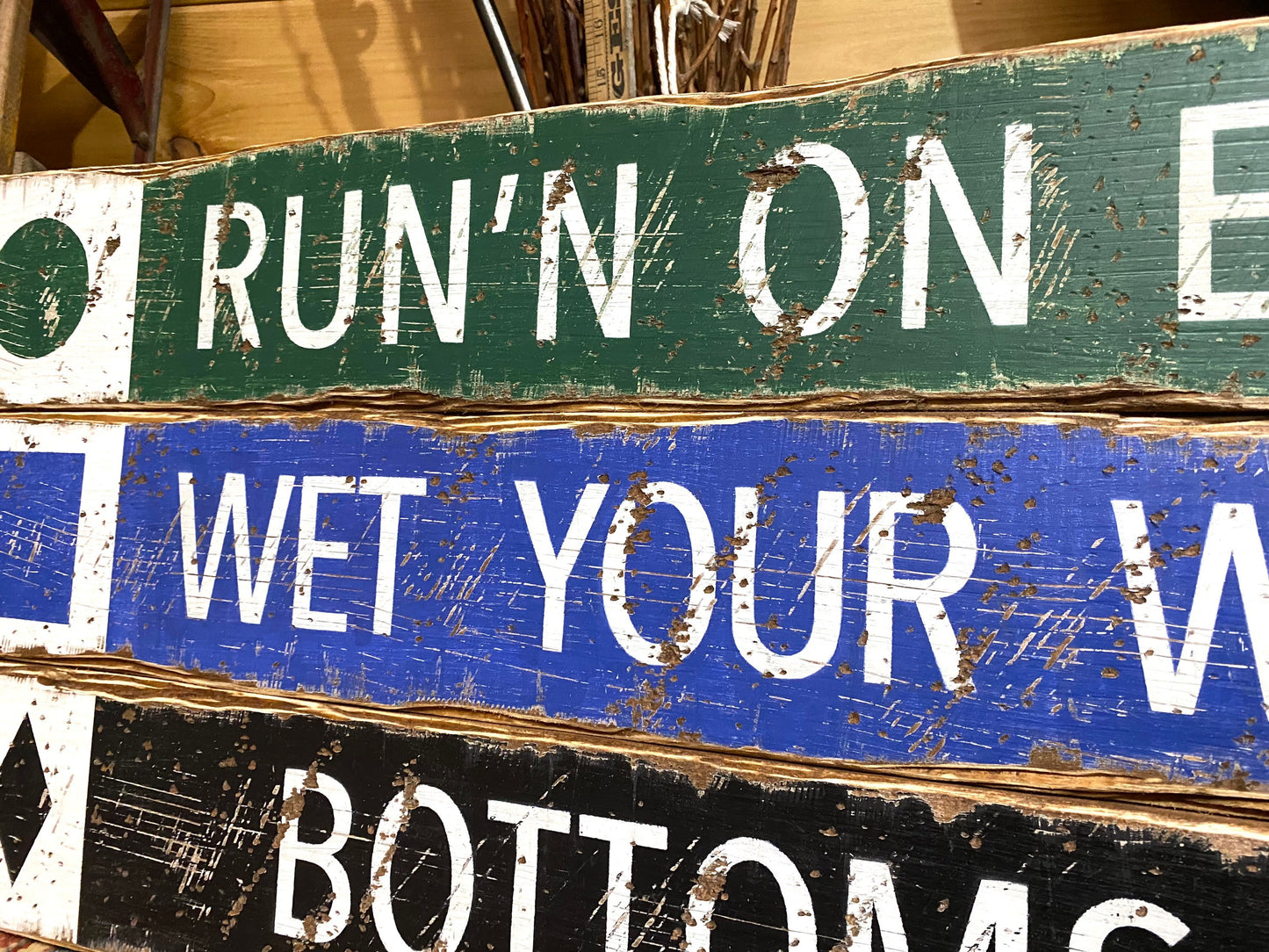 Ski Trail Bar Sign Set