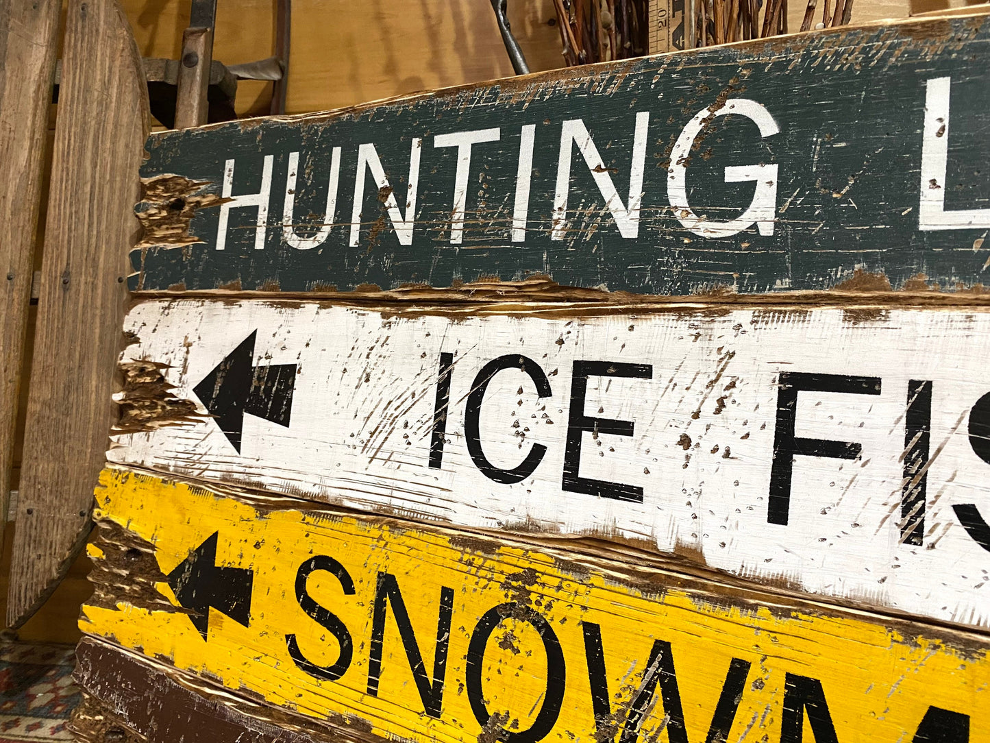 Snowmobiling Cabin Sign Set