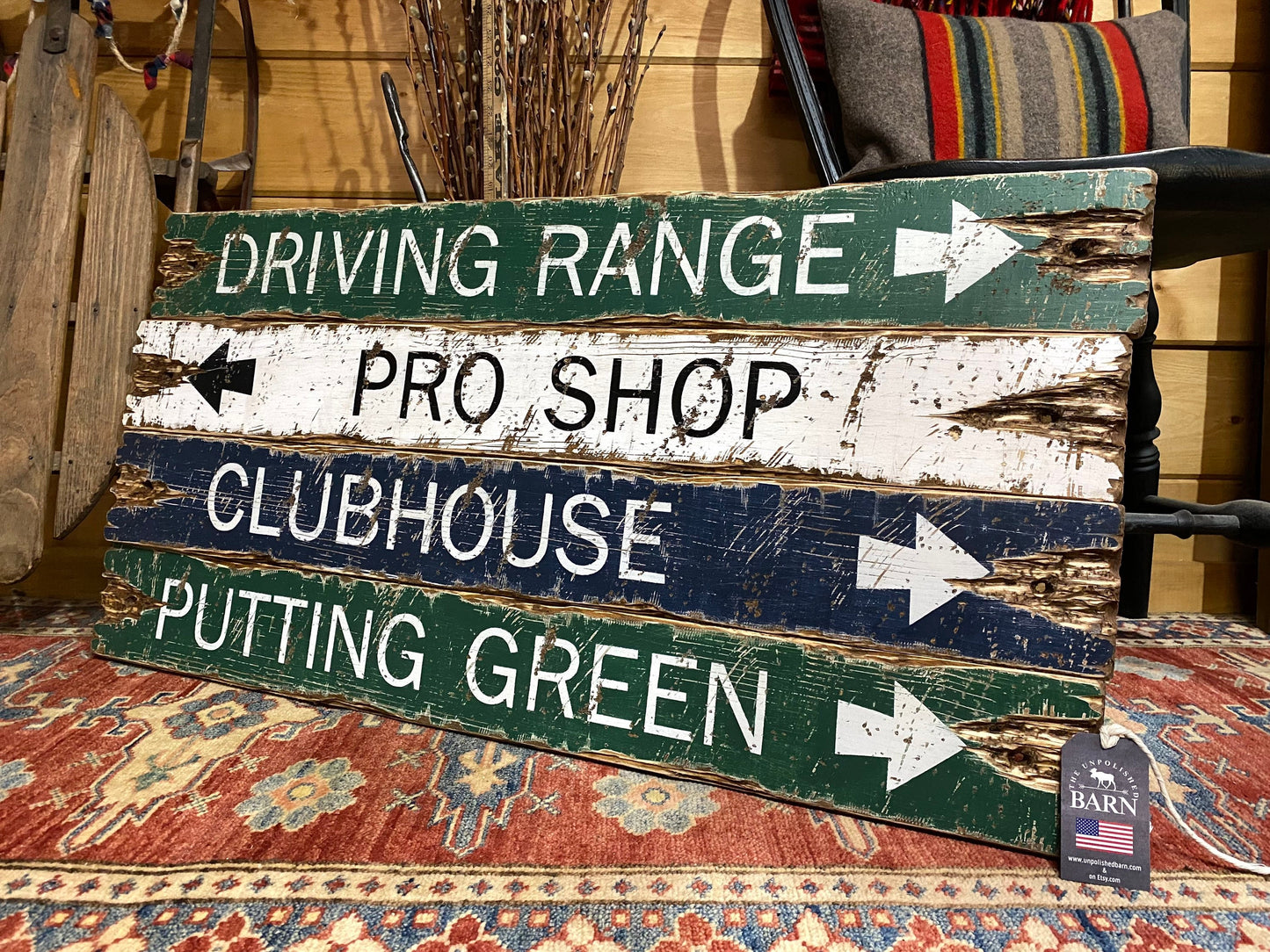 Golfing sign set