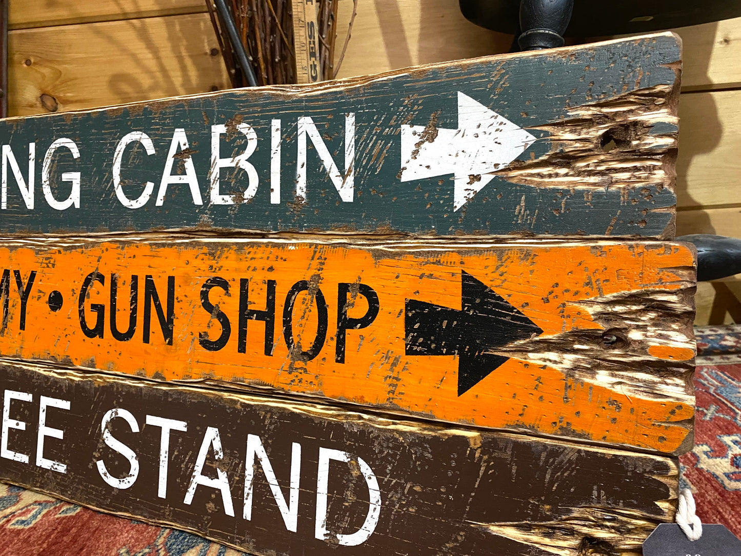Deer Hunting Tree Stand Cabin Sign Set