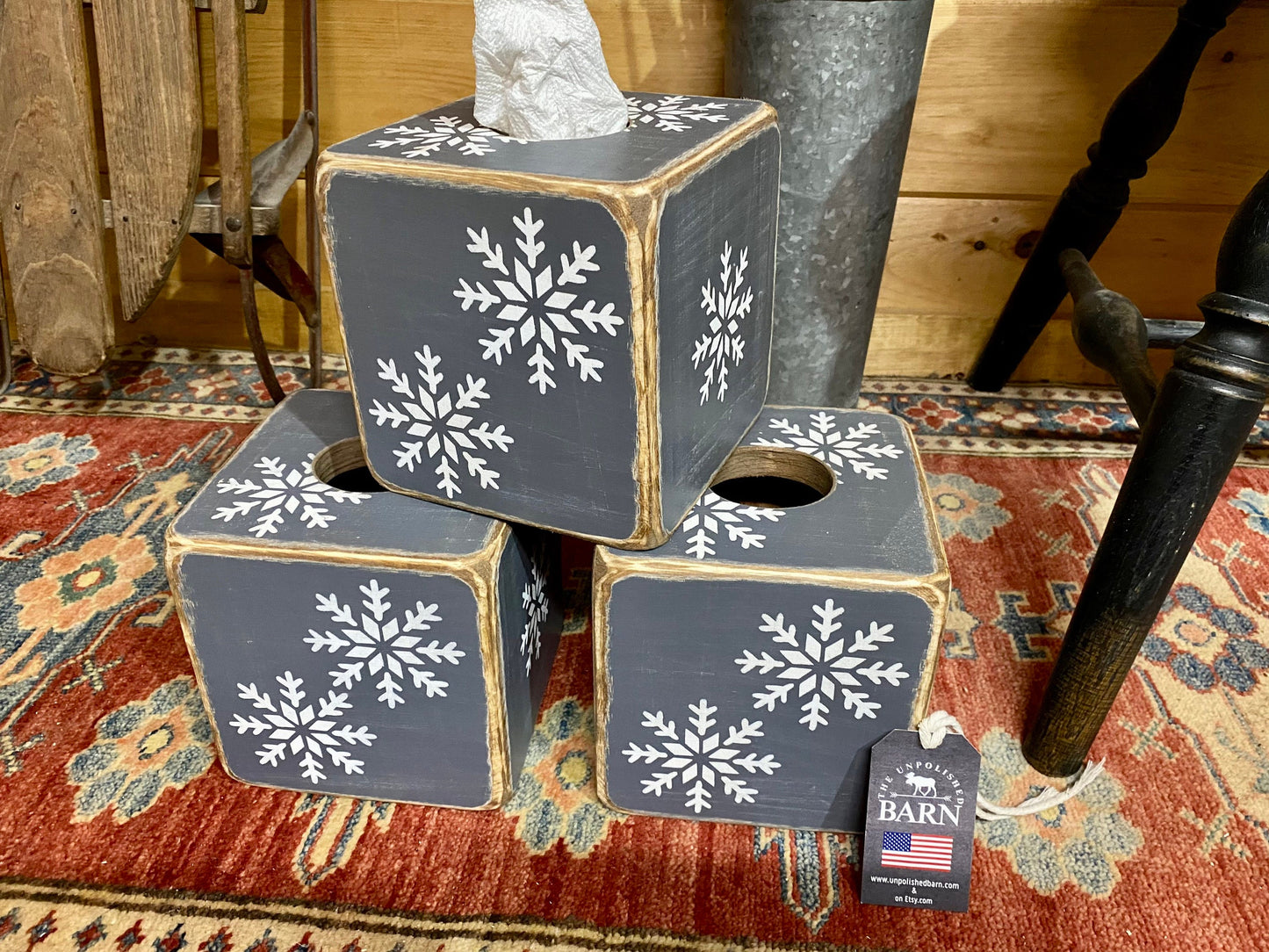 Winter Snowflake Tissue Box Cover