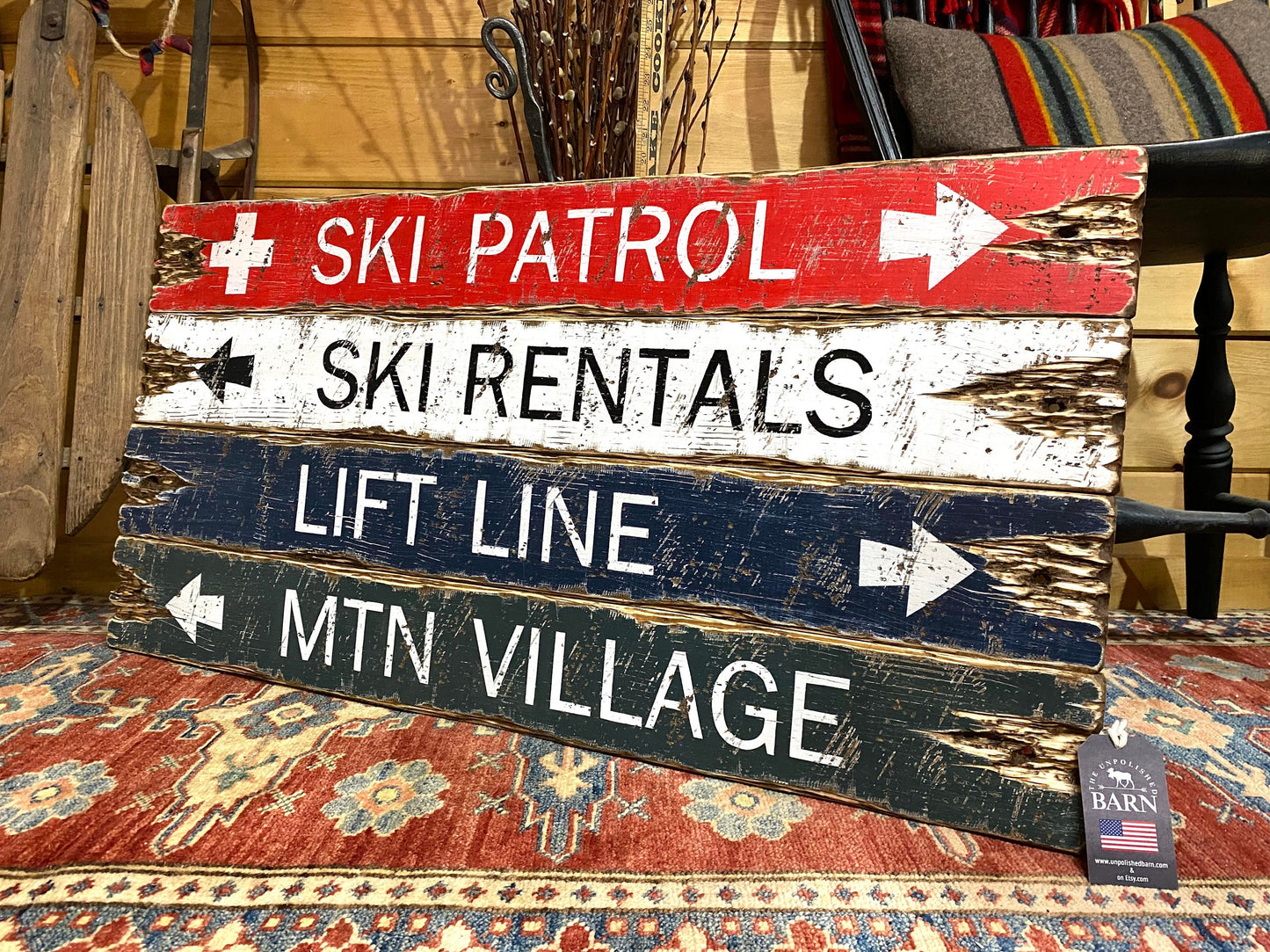 Ski patrol sign
