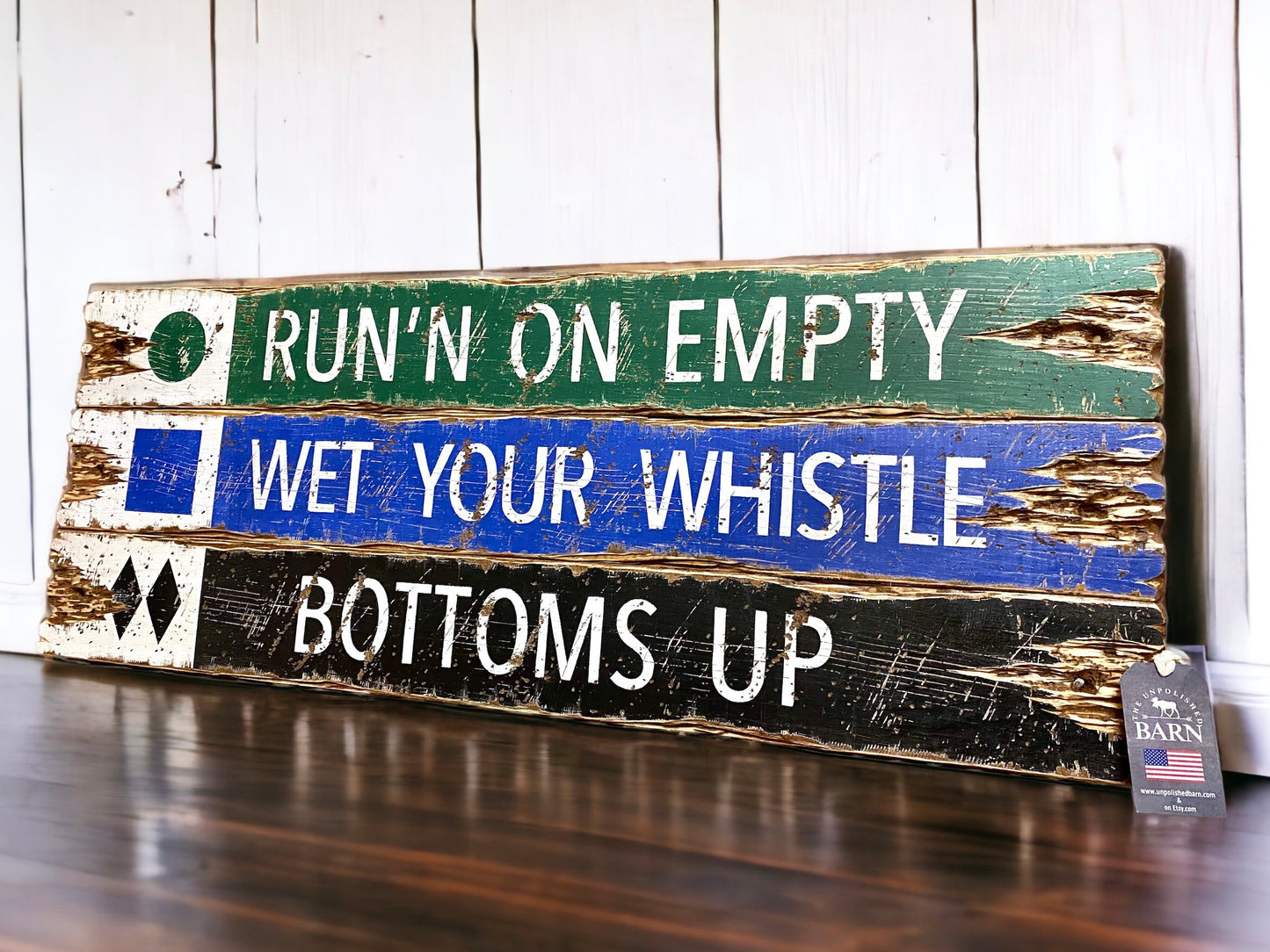 Skiing decor for bar