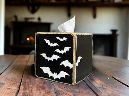 Rustic Halloween Tissue Box Cover
