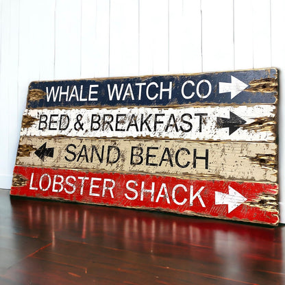 Bar Harbor Maine wood Sign set