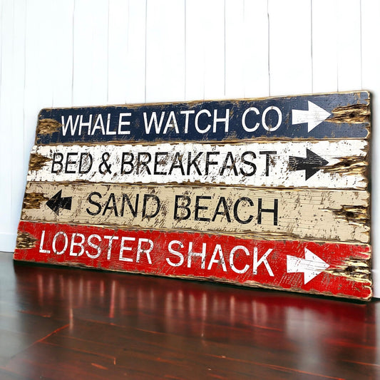 Bar Harbor Maine wood Sign set