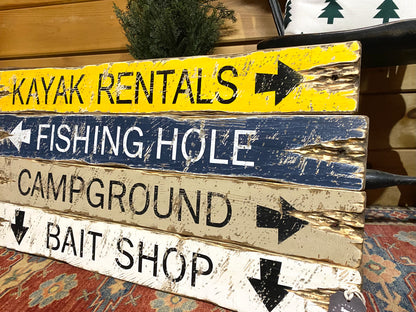 Fishing & Kayaking Sign Set