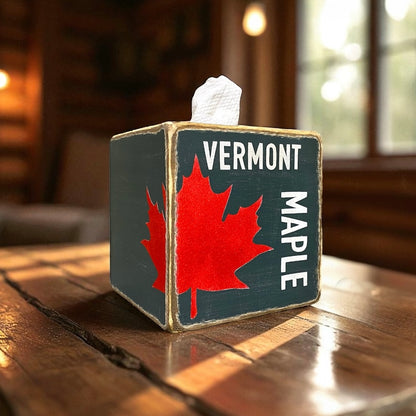 New England Pure Vermont Maple Syrup Tissue Box Cover