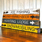 hunting and fishing sign set
