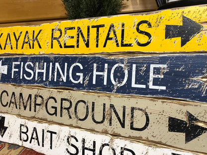 Fishing & Kayaking Sign Set