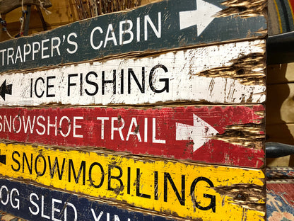 Hunting Dog Sled Cabin Signs