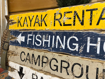 Fishing & Kayaking Sign Set