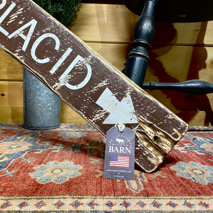 Lake Placid NY Rustic Adirondack Wood Sign
