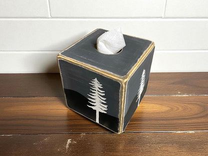 Night Mountain Forest Home Tissue Box Cover