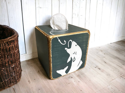 Fishing tissue box cover