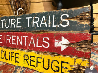 Wildlife Refuge Cabin Sign Set