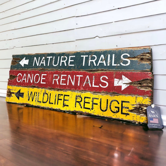 Wildlife refuge cabin sign