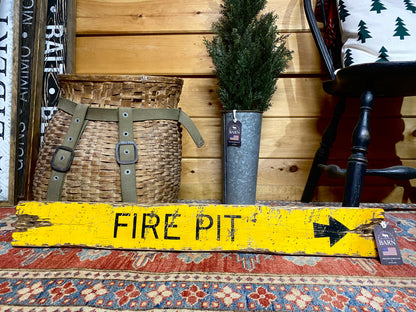 Fire Pit Wood Campfire Sign