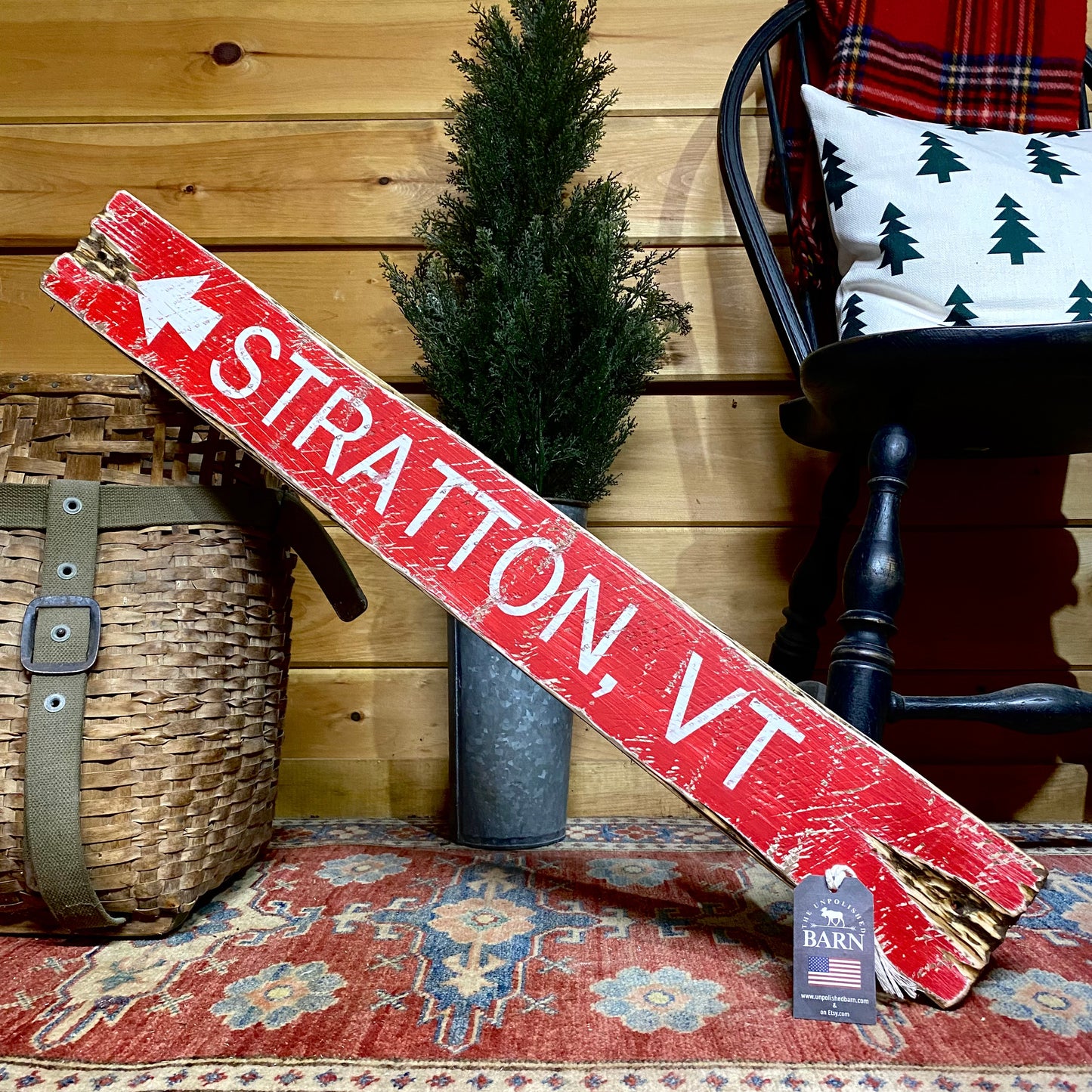 Stratton Vermont Wood Sign