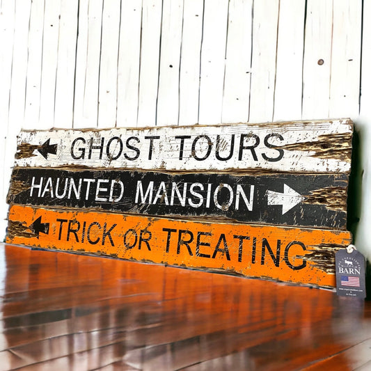 Haunted Halloween Ghost Sign Set