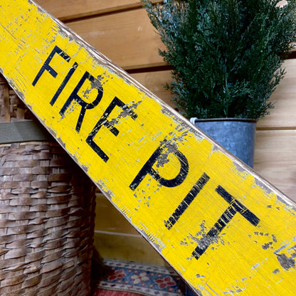 Fire Pit Wood Campfire Sign