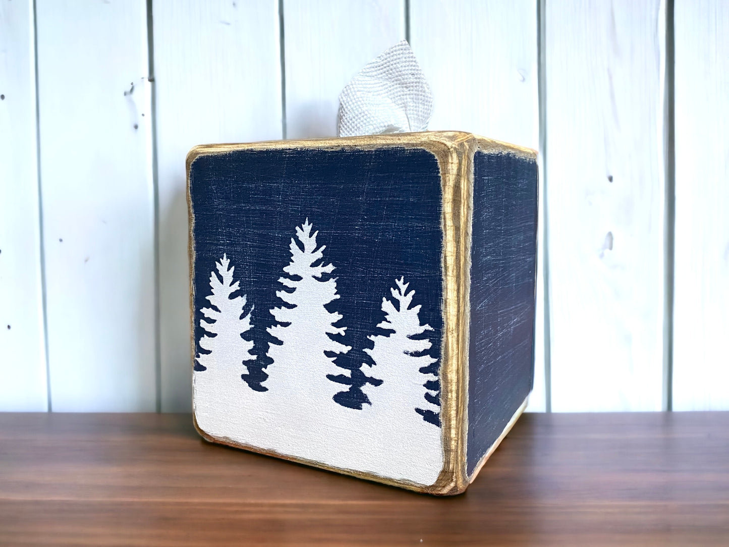 Pine tree tissue box