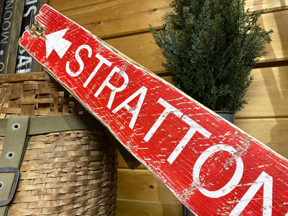 Stratton Vermont Wood Sign