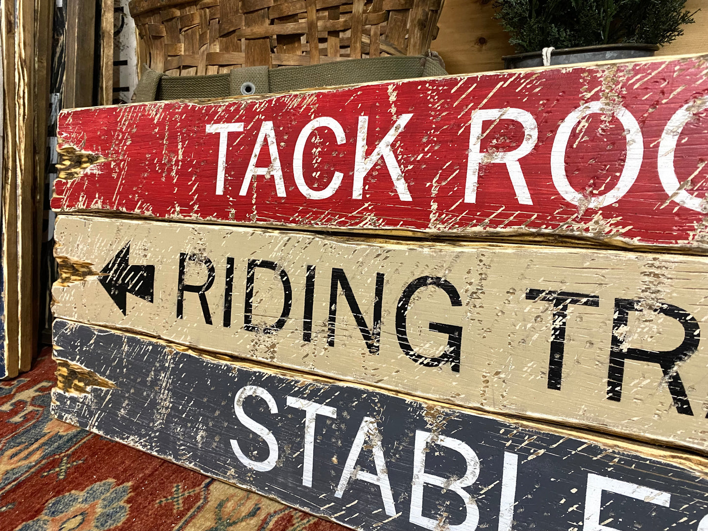 Equestrian Horseback Riding Wood Sign Set