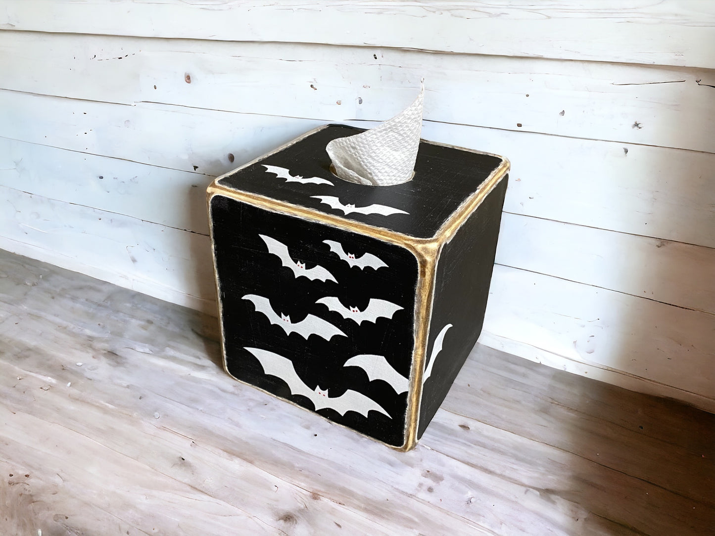 Rustic Halloween Tissue Box Cover