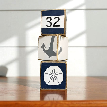 Nautical Anchor Tissue Box Cover, Rustic Coastal Decor