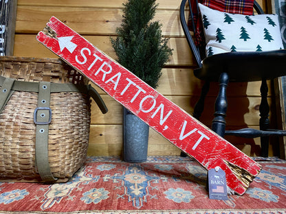Stratton Vermont Wood Sign