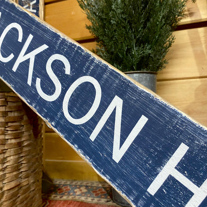 Jackson Hole Wyoming Rustic Wood Ski Trail Sign