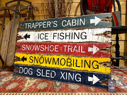 Hunting Dog Sled Cabin Signs