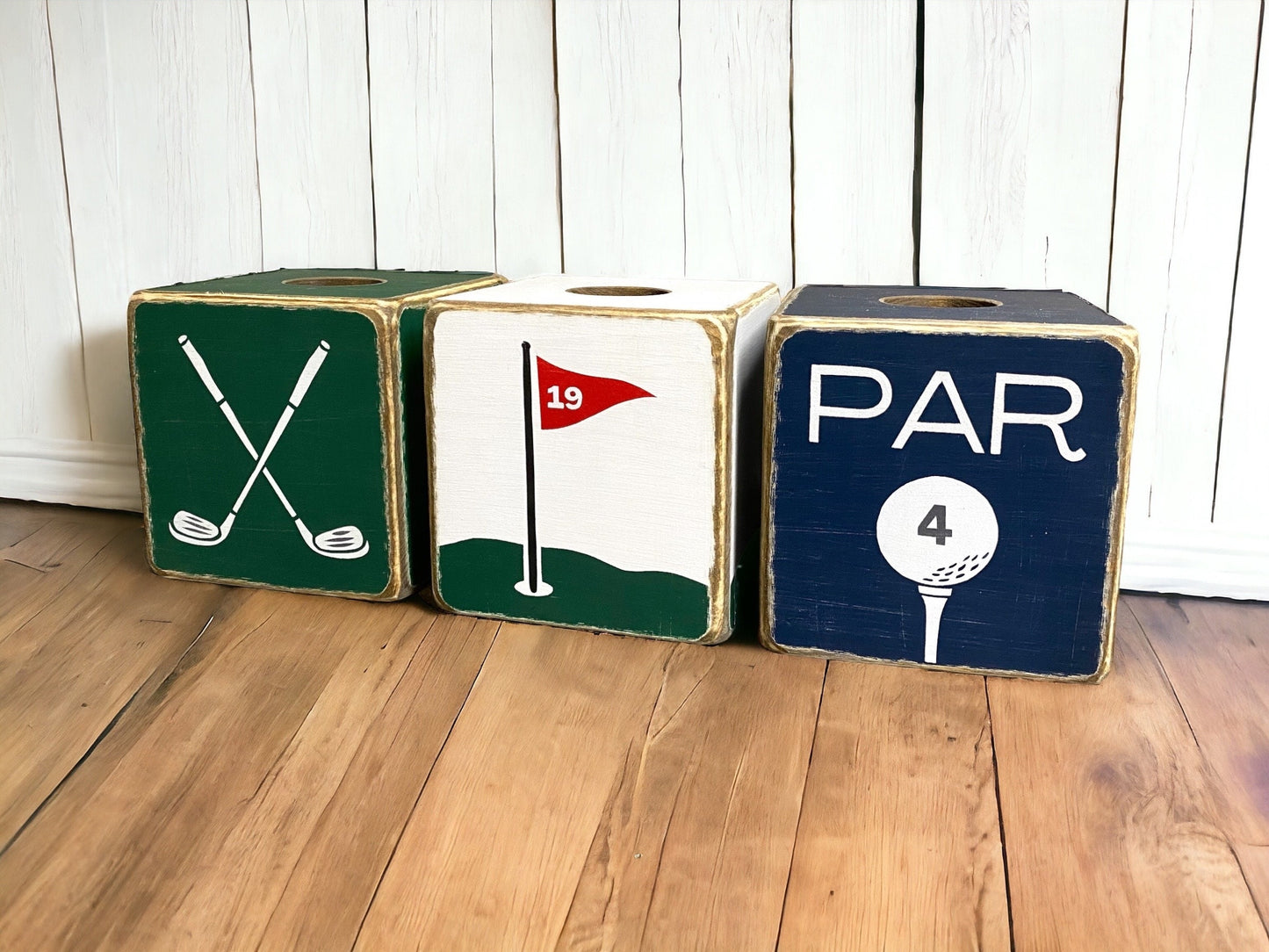 Par 4 Golf Ball Tissue Box Cover