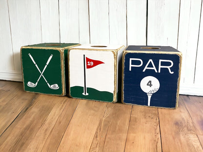 Par 4 Golf Ball Tissue Box Cover
