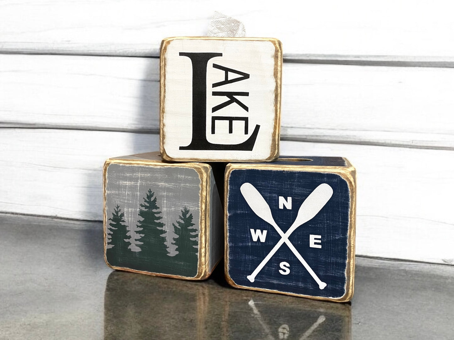 Lake House Anchor Tissue Box Cover