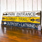 National park wood sign set