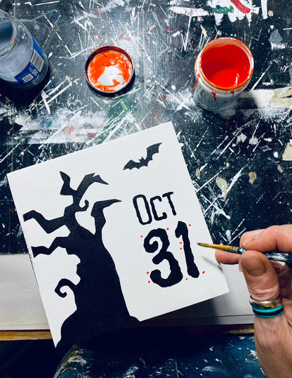 Rustic Halloween Tissue Box Cover