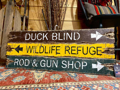 Duck Blind Waterfowl Hunting Sign Set